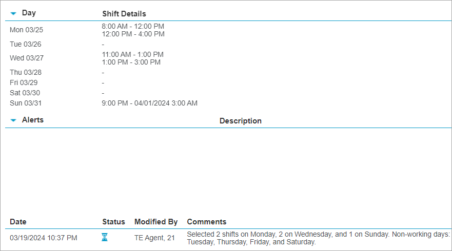 Multiple Shifts Per Day - Shift Details