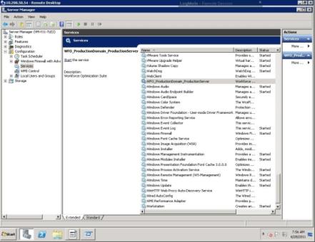 Windows Services Window
