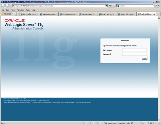 WebLogic Server Console